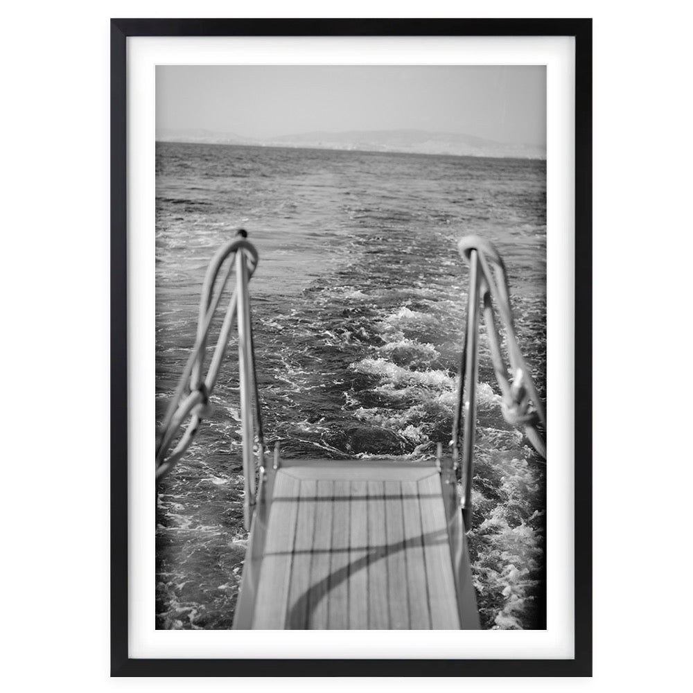Wall Art's Back Of The Boat Large 105cm x 81cm Framed A1 Art Print