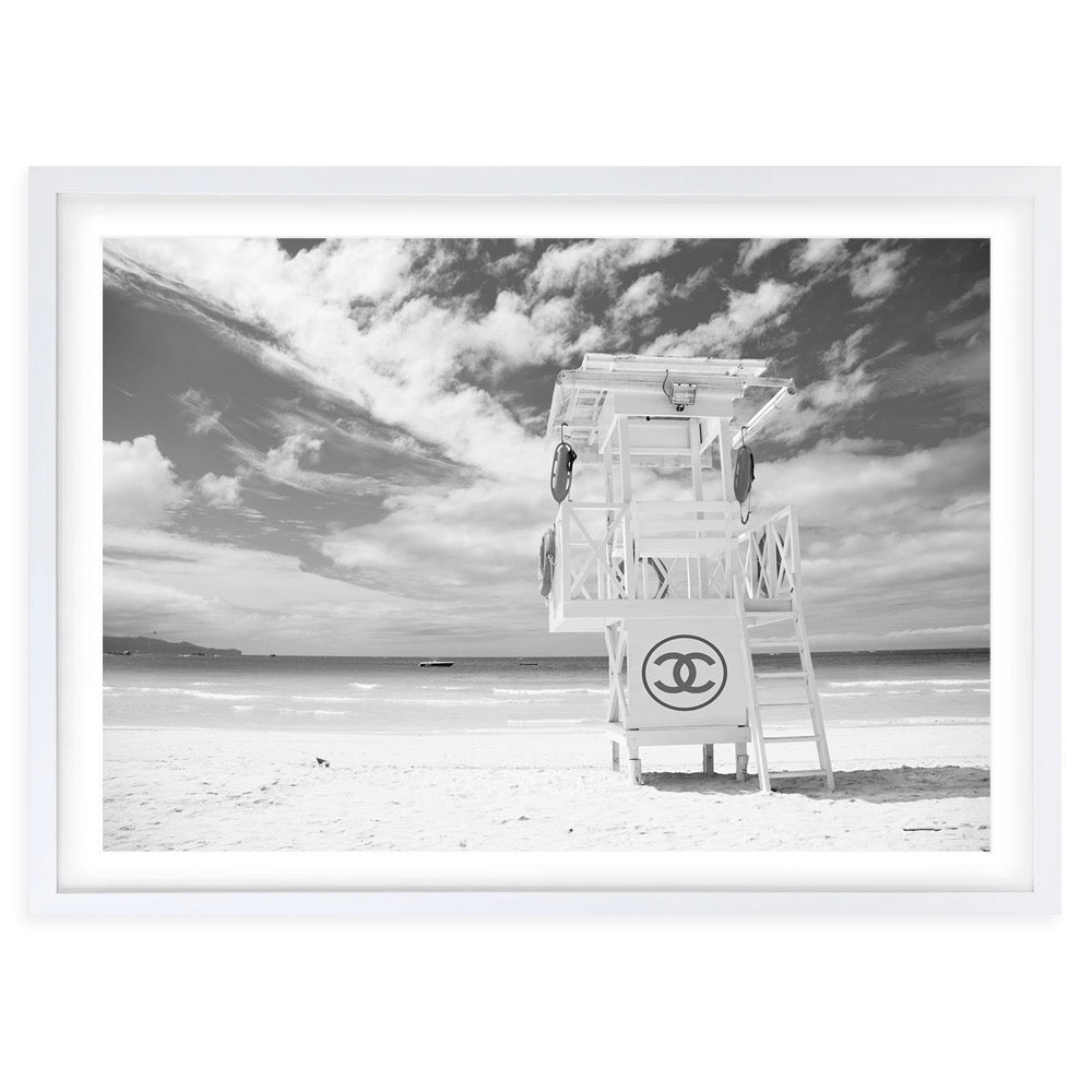 Wall Art's Chanel Life Guard Large 105cm x 81cm Framed A1 Art Print