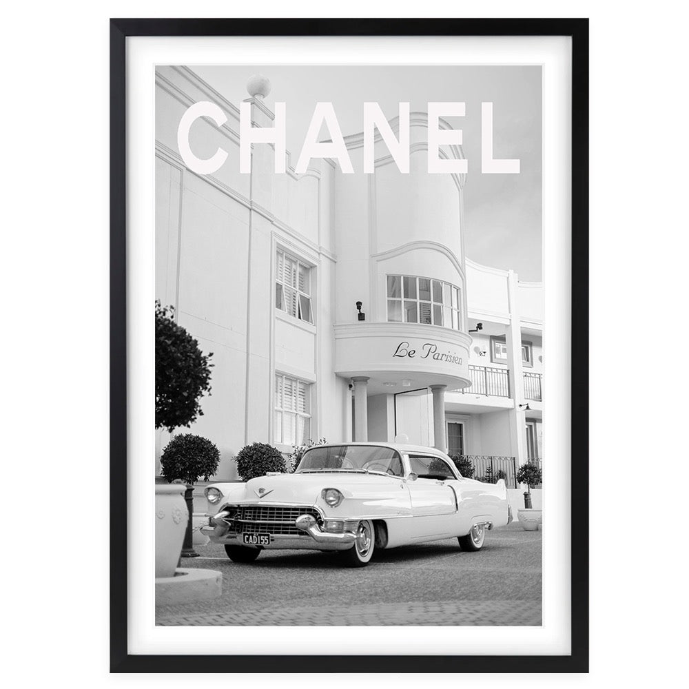 Wall Art's Chanel Cadillac Framed A1 Art Print