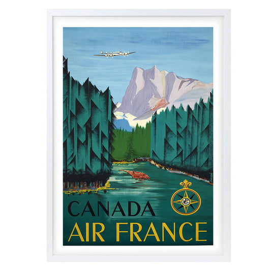Wall Art's Canada Air France Large 105cm x 81cm Framed A1 Art Print