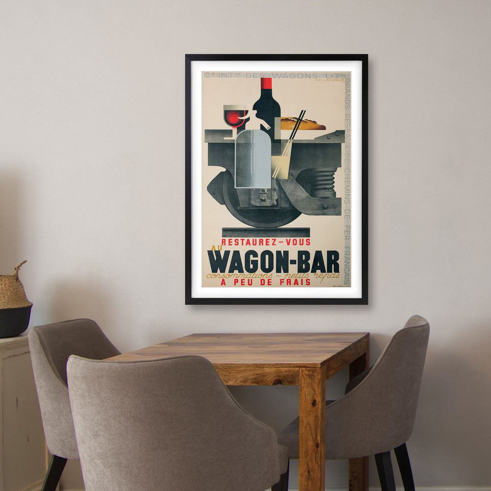 Wall Art's Castrol Bugatti Large 105cm x 81cm Framed A1 Art Print