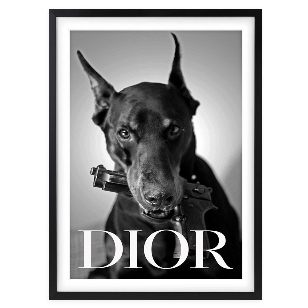 Wall Art's Dior Dog Framed A1 Art Print