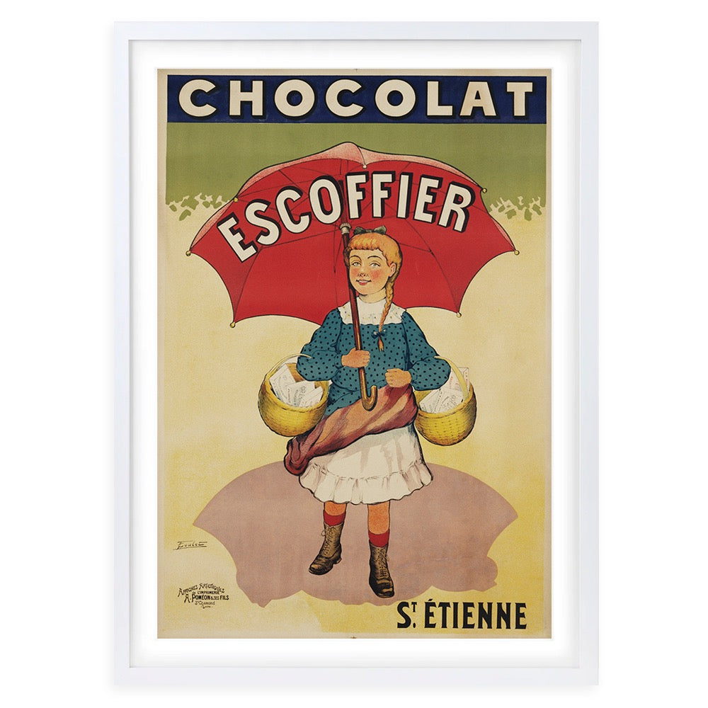 Wall Art's Escoffier Chocolat Large 105cm x 81cm Framed A1 Art Print