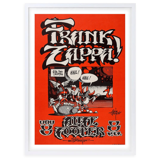 Wall Art's Frank Zappa - Alice Cooper - 1972 Large 105cm x 81cm Framed A1 Art Print