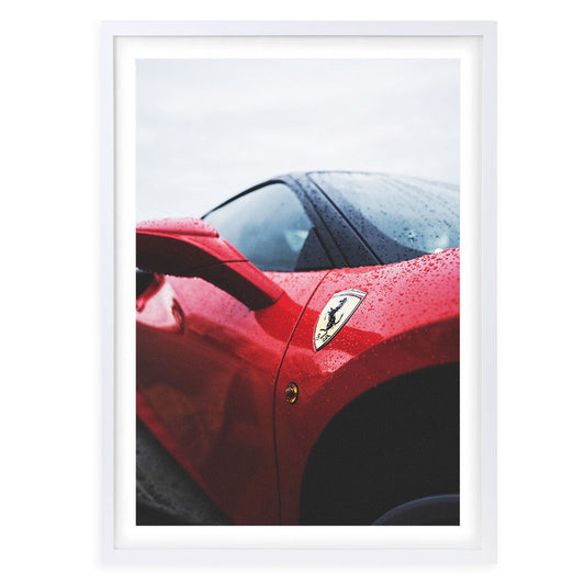 Wall Art's Ferarri Rain Large 105cm x 81cm Framed A1 Art Print