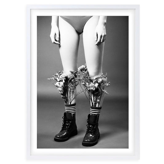 Wall Art's Flowers From Boots Large 105cm x 81cm Framed A1 Art Print