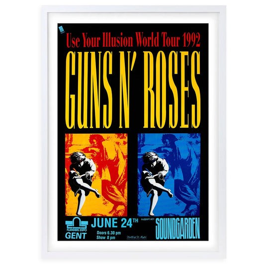 Wall Art's Guns N Roses - Soundgarden - 1992 Large 105cm x 81cm Framed A1 Art Print