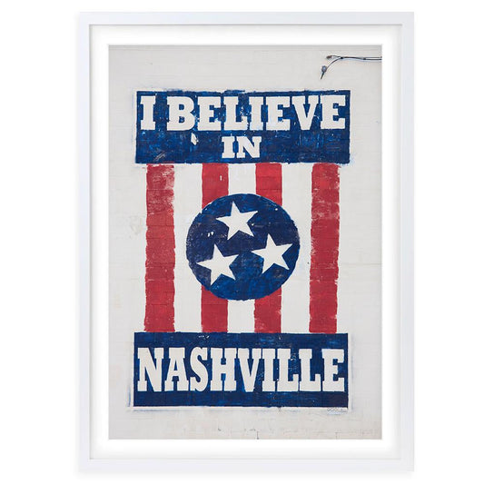 Wall Art's I Believe In Nashville Large 105cm x 81cm Framed A1 Art Print