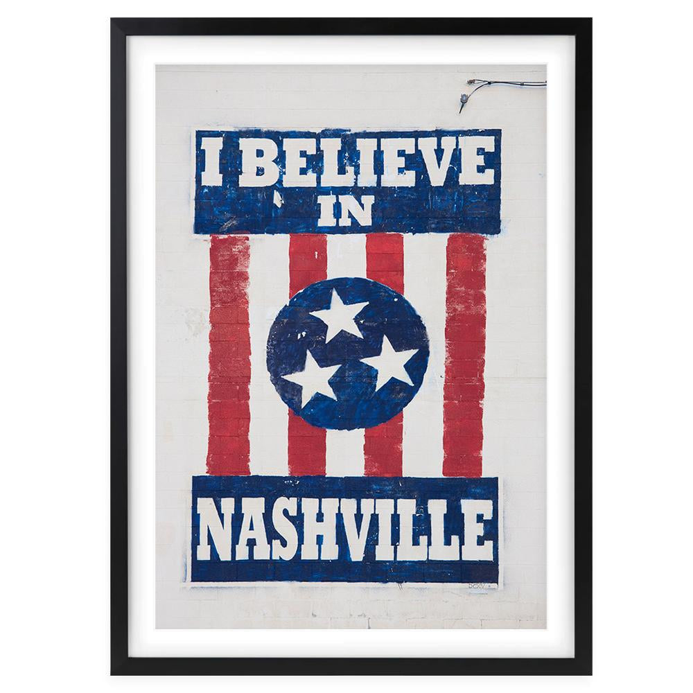 Wall Art's I Believe In Nashville Large 105cm x 81cm Framed A1 Art Print