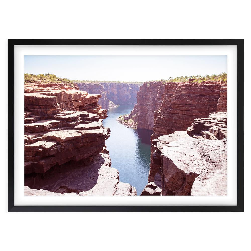 Wall Art's King George Falls Large 105cm x 81cm Framed A1 Art Print