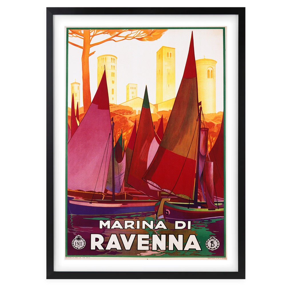 Wall Art's Marina Di Ravenna Large 105cm x 81cm Framed A1 Art Print