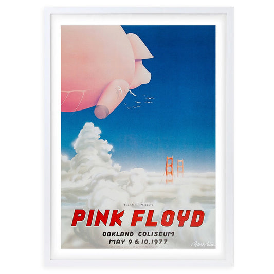 Wall Art's Pink Floyd - Oakland Coliseum - 1977 Large 105cm x 81cm Framed A1 Art Print