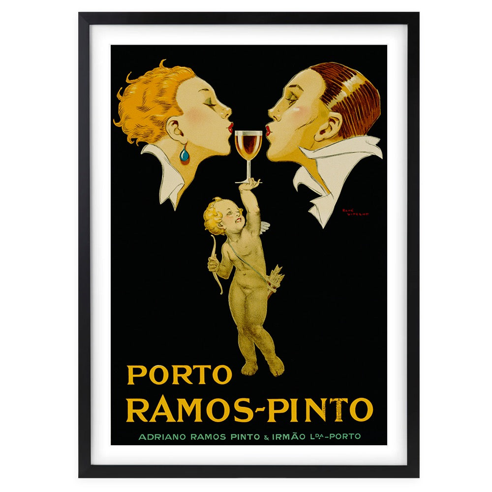 Wall Art's Porto Ramos Pinto Large 105cm x 81cm Framed A1 Art Print