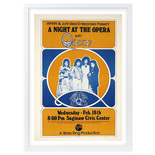 Wall Art's Queen - A Night At The Opera - 1976 Large 105cm x 81cm Framed A1 Art Print