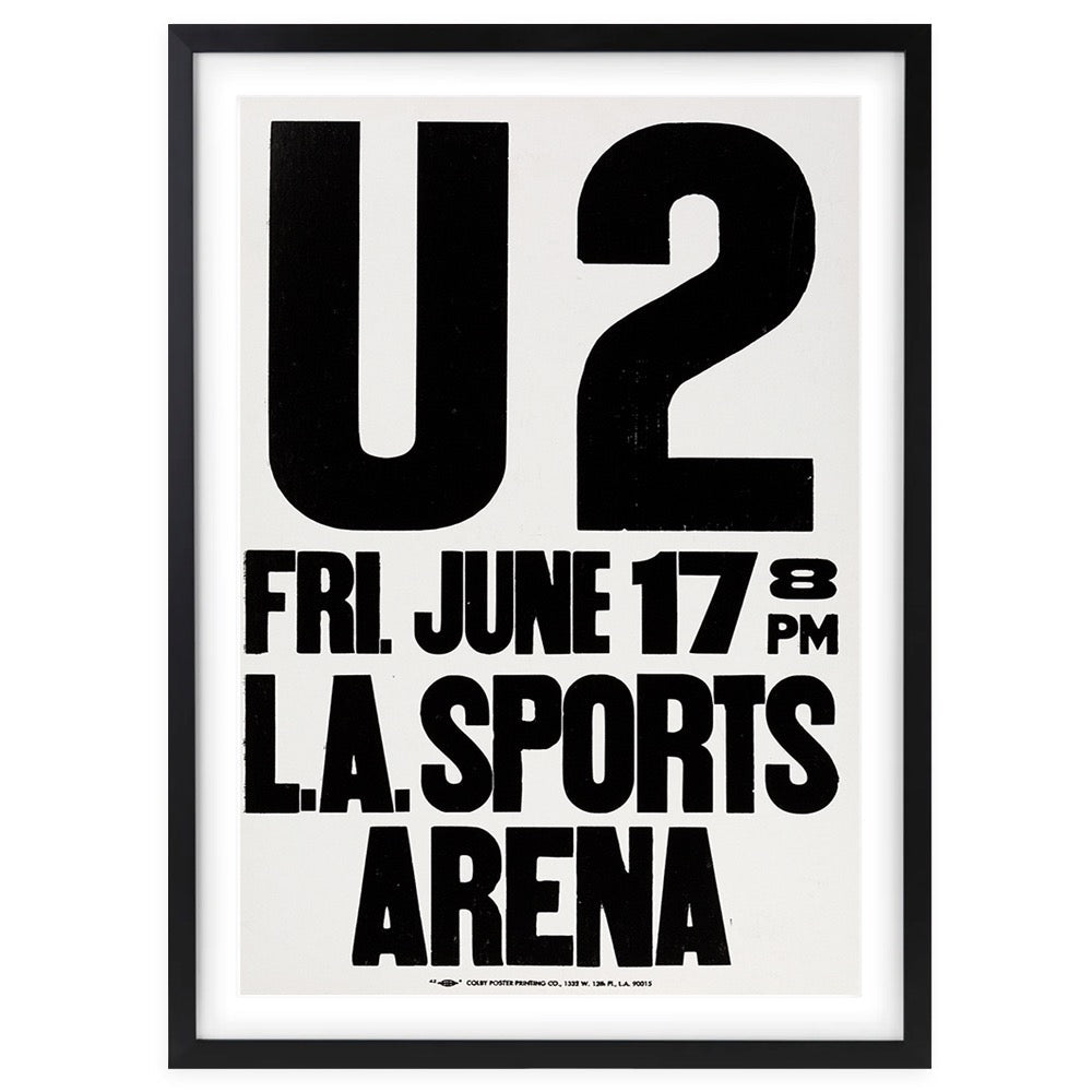 Wall Art's U2 Large 105cm x 81cm Framed A1 Art Print