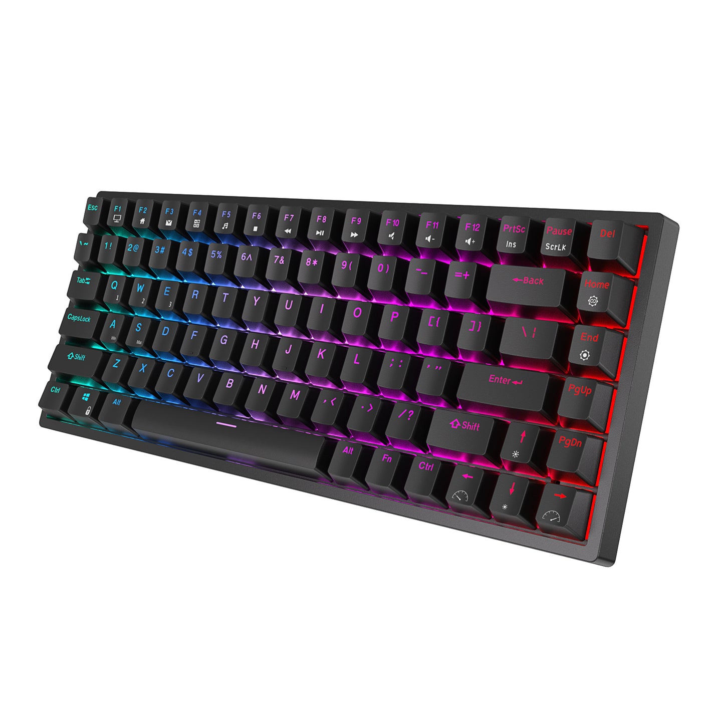 ROYAL KLUDGE RK84 Wireless Hot Swap Black 65% Mechanical Keyboard, Blue Switch