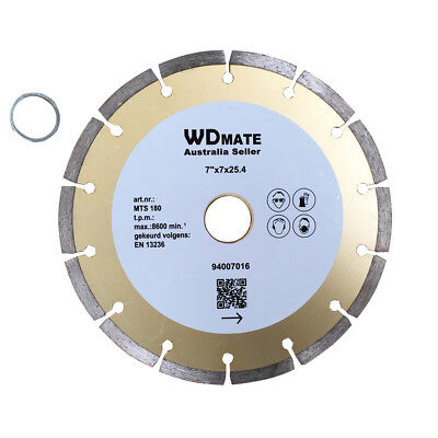 2x Diamond Cutting Blade 180mm 2.4*7.0mm 7" Dry Segment Saw Disc 25.4/22.23mm