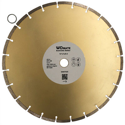 2x Diamond Cutting 350mm 3.0*7.0mm 14" Dry Segment Saw Blade Disc 25.4/22.23mm