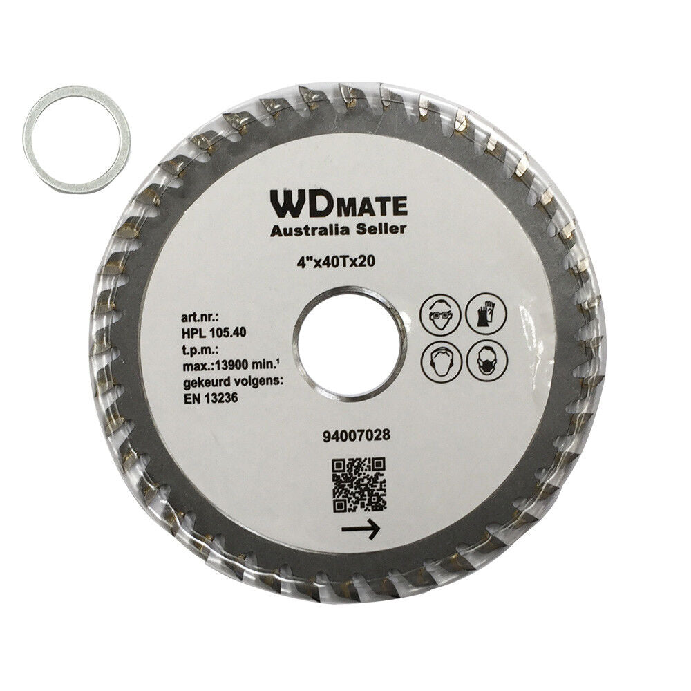 2x 105mm 40T TCT Wood Cutting Saw Blade ATB 1.0mm 4" Circular 20/16 Timber Wheel