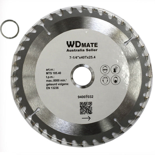 185mm Wood Cutting Disc 40T TCT Disc 7-1/4" Circular Saw Blade 25.4/22 Timber