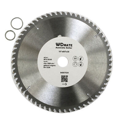 250mm 60TSaw Blade  Wood Circular Cutting Disc TCT 1.8 10" 30/25.4/22 ATB Timber