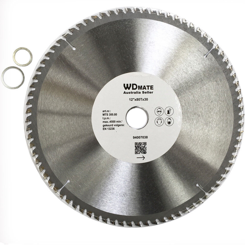 4x Wood Cutting Disc Wheel 300mm 12" 80T Circular Saw Blade 30mm 4500prm Timber