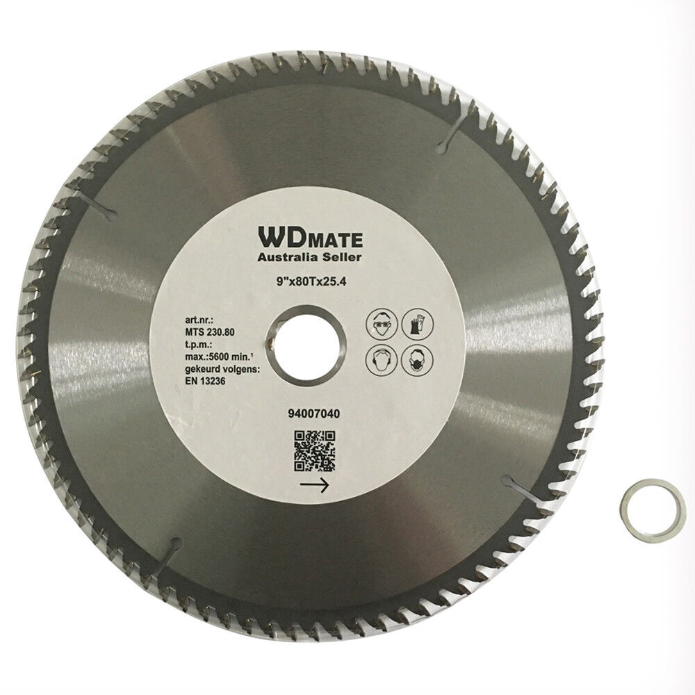 230mm 80T TCT Circular Saw Blade Cutting DISC 9" 25.4/20 1.8mm Aluminium Plastic