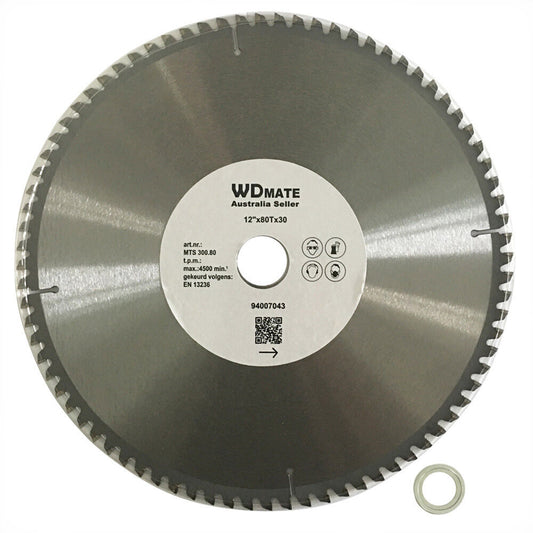 4x Cutting Saw Blade 300mm 80T TCT Wheel 12" Plastic 30/25.4mm Alloy WEIDA Wood