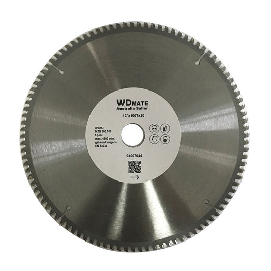 2x Cutting Disc 12" 300mm 100T Circular Saw Blade 30/25.4mm Aluminium Plastic