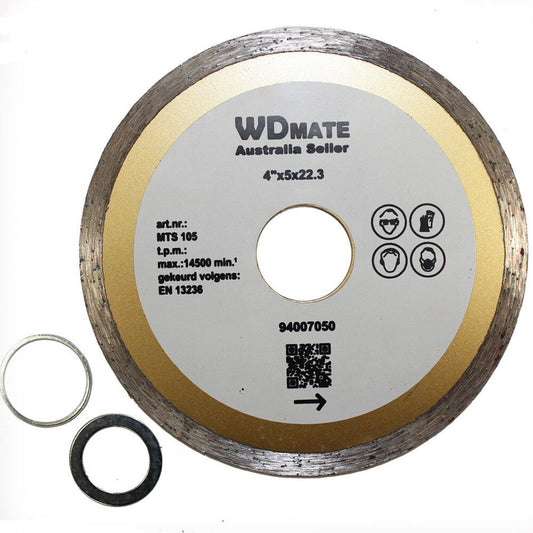 2x Diamond Cutting Wet Disc 4.0" 105mm 2*7*22.3mm Continuous Saw Blade Grinder