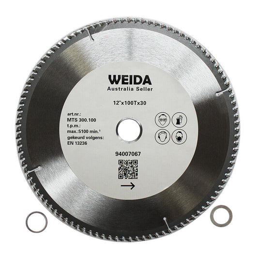 300mm 100T Wood Circular Saw Blade Cutting 12" Bore 30/25.4/22.23 mm K3.2mm