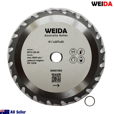 3x 235mm Wood Circular  Cutting Disc Saw Blade9-1/4” 20T Bore 25/22.23mm 2.2mm K