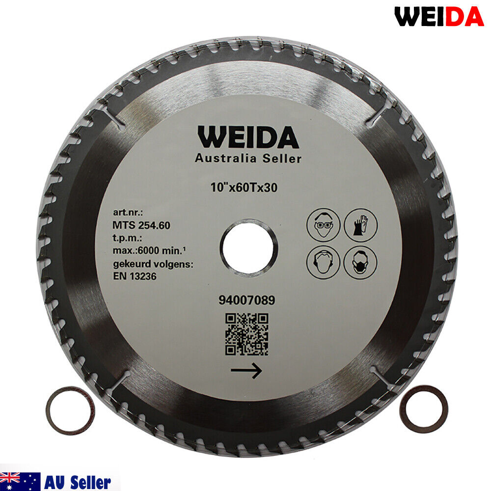 254mm 60T Wood Circular Saw Blade Cutting 10’’Bore 30/25.4/22.2mm Kerf 2.8mm Cut