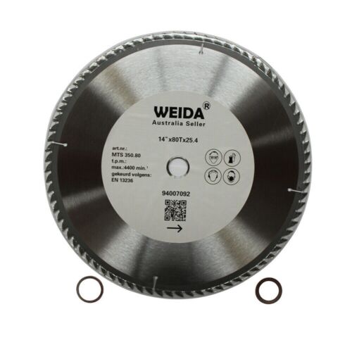 3x 350mm 80T Wood Circular Saw Blade Cutting Disc 14” TCT 25.4/22.3mm Kerf3.5