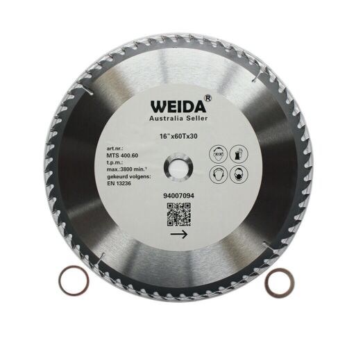 3x 400mm 60T Wood Circular Saw Blade Cutting Disc 16” TCT 25.4/22.3mm Kerf3.5