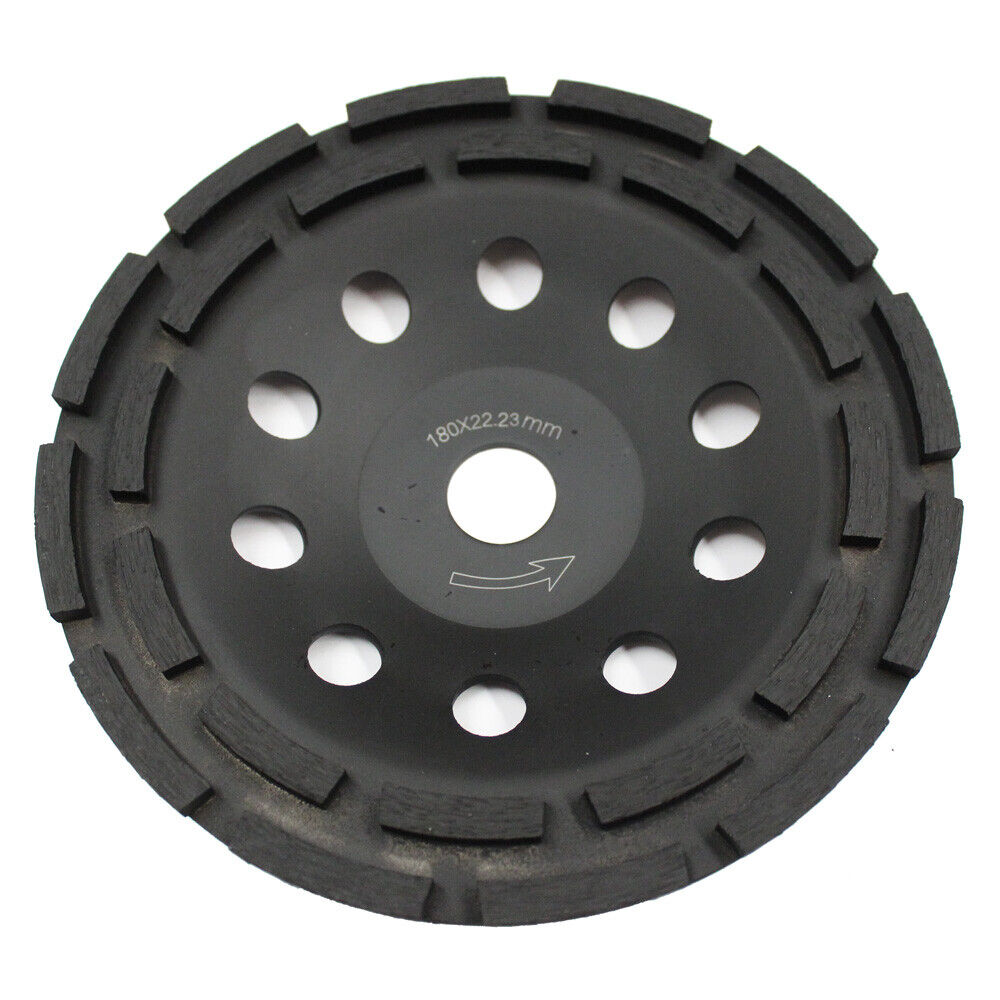 180mm Diamond Grinder Wheel Disc Grinding Double Row Stone Brick Concrete 24 seg