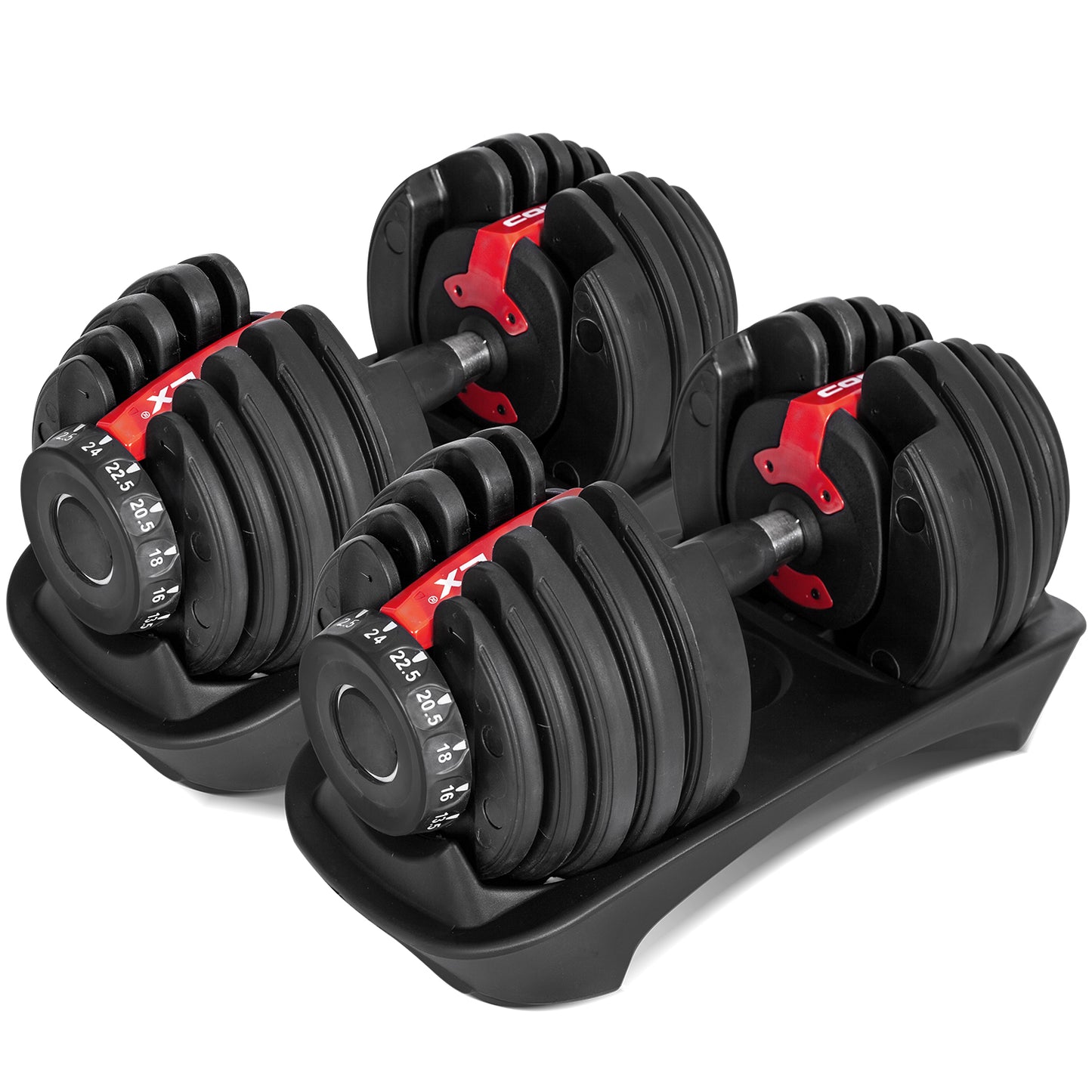 CORTEX 52.5lbs Adjustable Dumbbell Pair with Stand