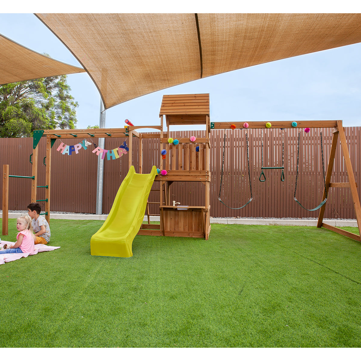 Lifespan Kids Coburg Lake Play Centre with Yellow Slide