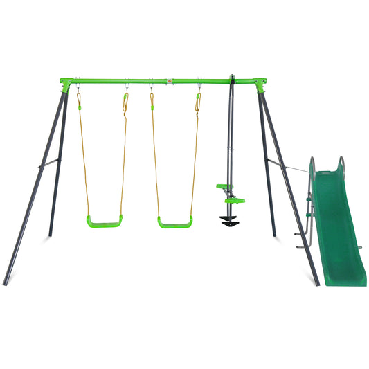 Lifespan Kids Hurley 2 Metal Swing Set with Slide