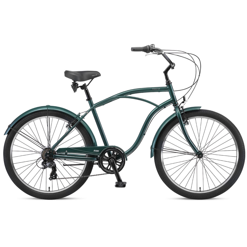 Progear Bikes Miami R7 Mens Cruiser 26*19" Forest Green (S-Ride Version)