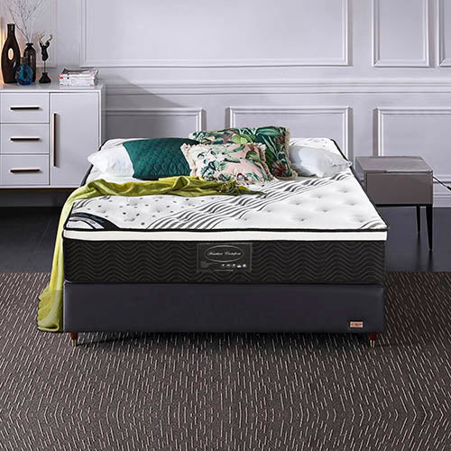 Mattress Euro Top Queen Size Pocket Spring Coil with Knitted Fabric Medium Firm 33cm Thick