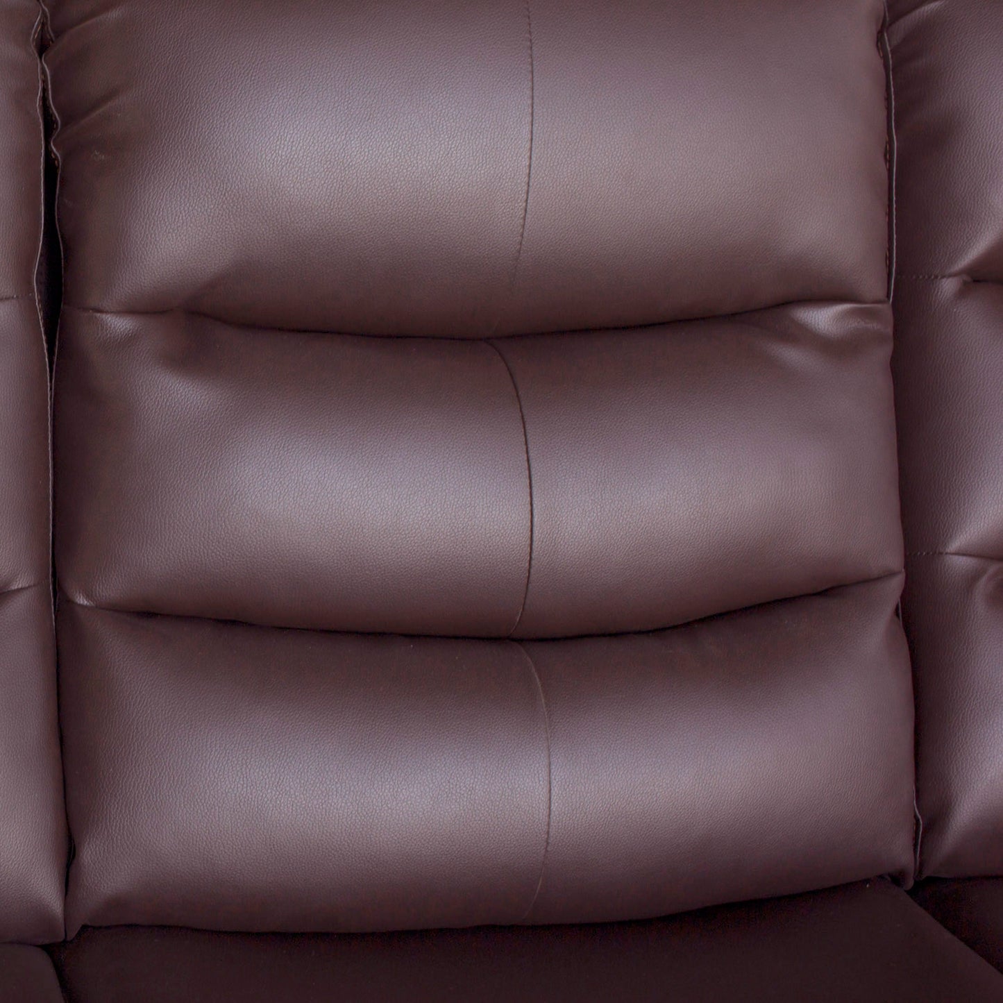 3 Seater Recliner Sofa In Faux Leather Lounge Couch in Brown