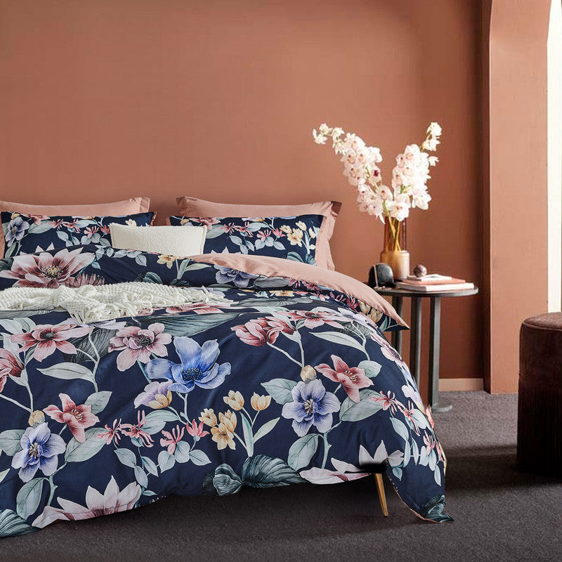 Botanical Susan Microfibre Quilt Cover Set-queen size