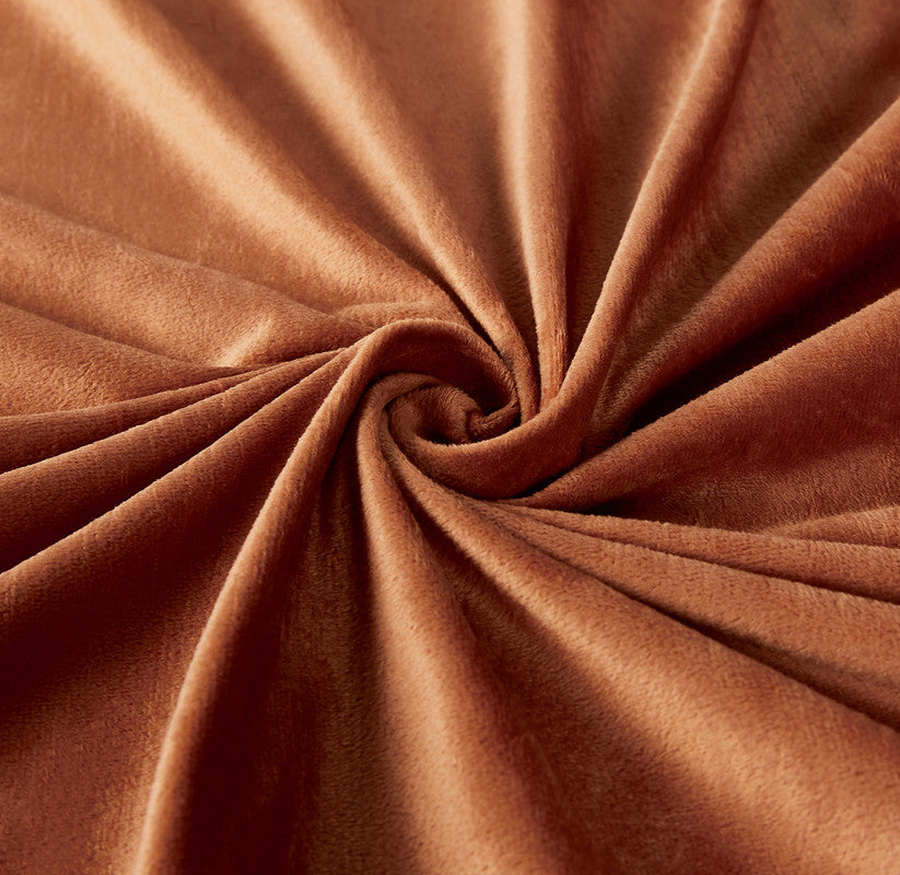 Corduroy Velvet Super King Bed Quilt Cover Set-Bronze