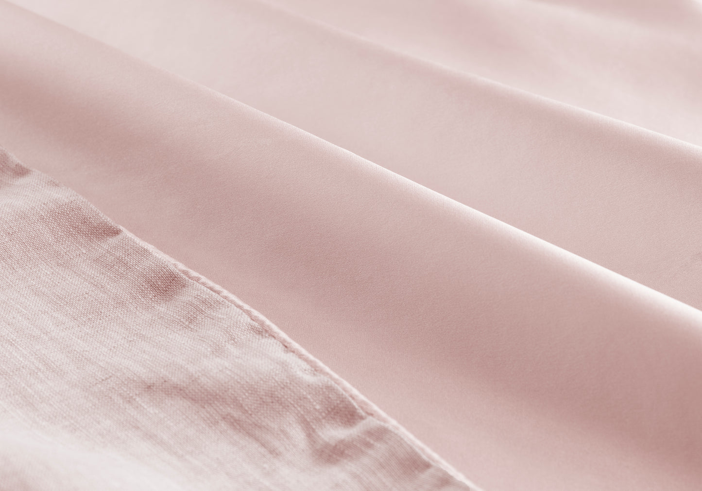 DUSKY PINK SILK LINEN PILLOWCASE - 51X76CM