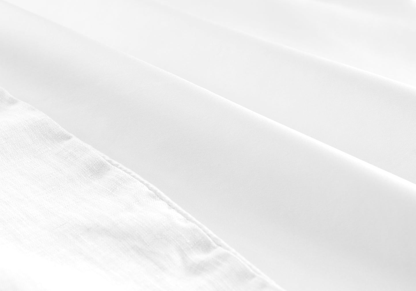 WHITE SILK LINEN PILLOWCASE - 51X76CM