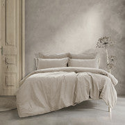 Embre Linen Look Washed Cotton QUILT COVER SET - QUEEN