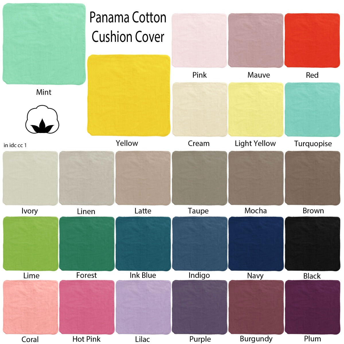 IDC Homewares Panama 100% Cotton Cushion Cover Mauve