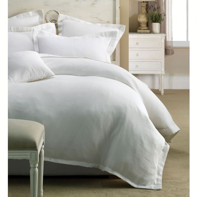 Rans Paris Waffle Quilt Cover Set White - Queen