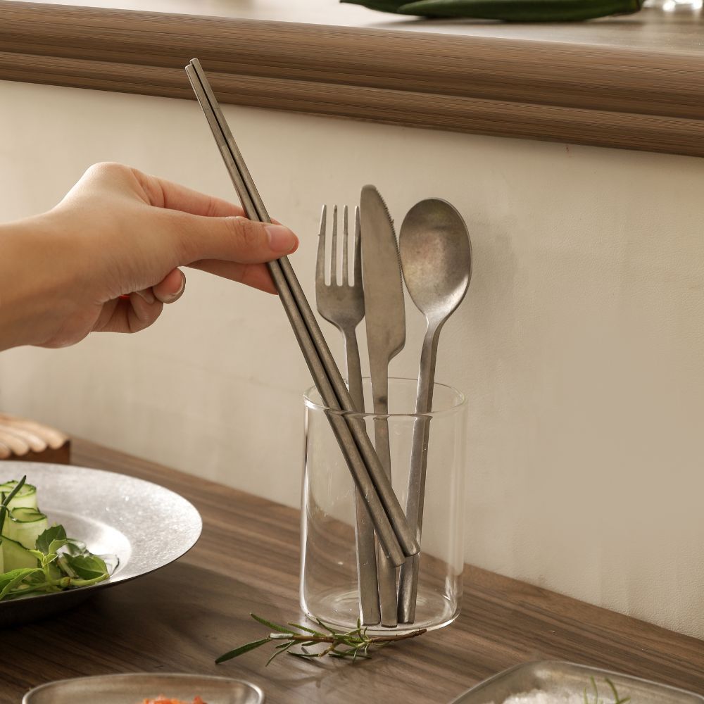 Kylin 304 Stainless Steel Classic Chopstick - Snow Gray